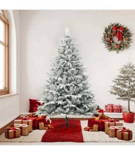 vidaXL Artificial Christmas Tree with Flocked Snow Green 180 cm PVC&PE