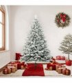 vidaXL Artificial Christmas Tree with Flocked Snow Green 180 cm PVC&PE