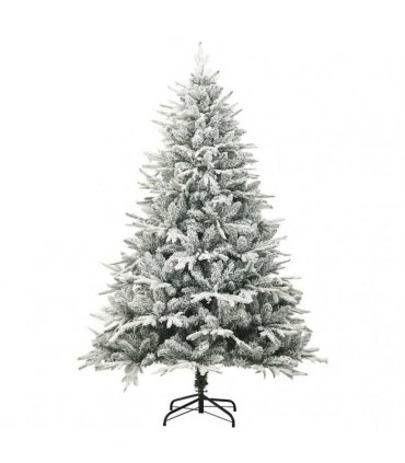 vidaXL Artificial Christmas Tree with Flocked Snow Green 180 cm PVC&PE