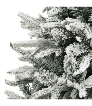 vidaXL Artificial Christmas Tree with Flocked Snow Green 210 cm PVC&PE