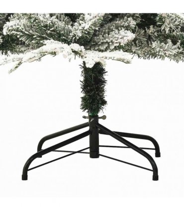 vidaXL Artificial Christmas Tree with Flocked Snow Green 210 cm PVC&PE