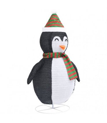 vidaXL Decorative Christmas Snow Penguin Figure LED Luxury Fabric 60cm