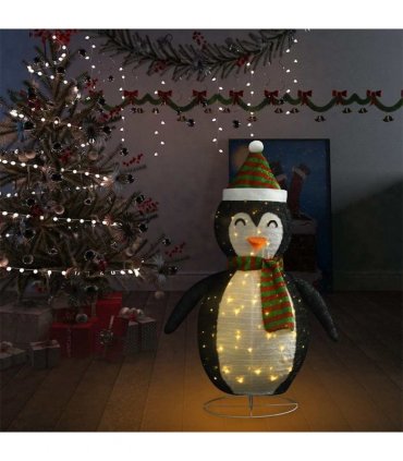 vidaXL Decorative Christmas Snow Penguin Figure LED 120 cm