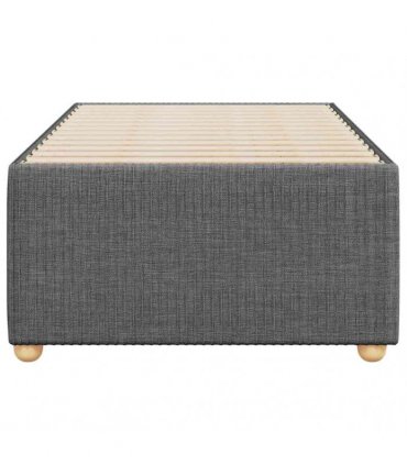 vidaXL Bed Frame without Mattress Dark Grey Single Fabric