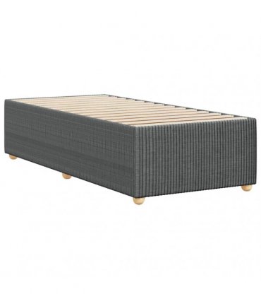 vidaXL Bed Frame without Mattress Dark Grey Single Fabric