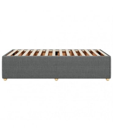 vidaXL Bed Frame without Mattress Dark Grey Single Fabric