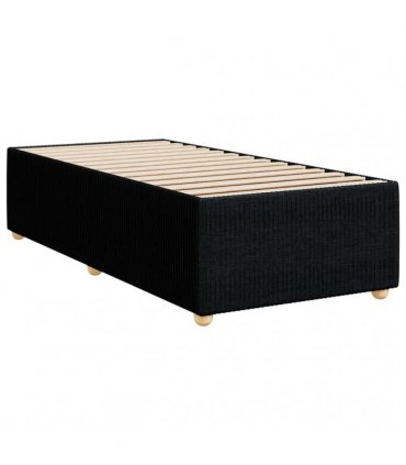 vidaXL Bed Frame without Mattress Black Single Fabric