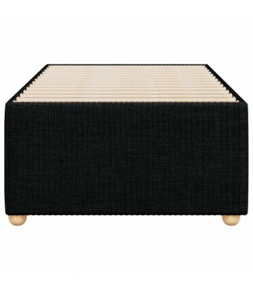 vidaXL Bed Frame without Mattress Black Single Fabric