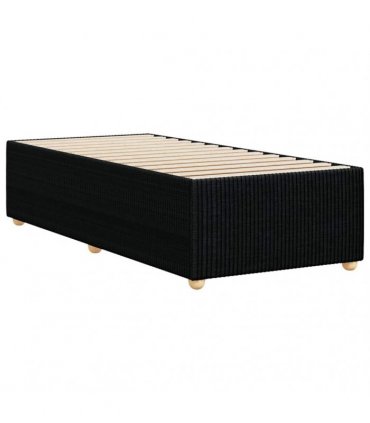 vidaXL Bed Frame without Mattress Black Single Fabric