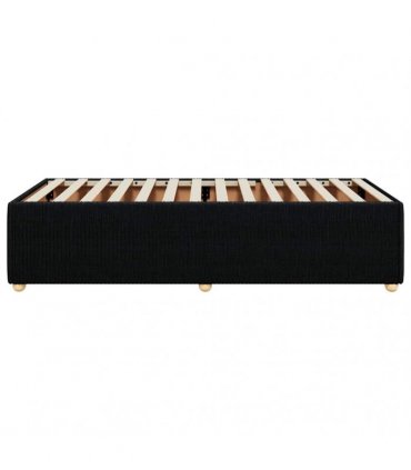 vidaXL Bed Frame without Mattress Black Single Fabric