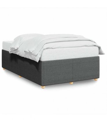 vidaXL Bed Frame without Mattress Dark Grey Double Fabric