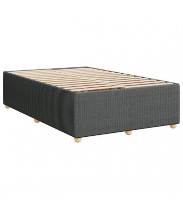 vidaXL Bed Frame without Mattress Dark Grey Double Fabric