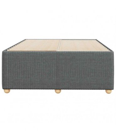 vidaXL Bed Frame without Mattress Dark Grey Double Fabric
