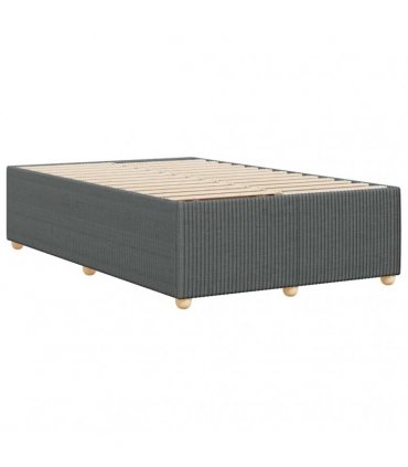 vidaXL Bed Frame without Mattress Dark Grey Double Fabric