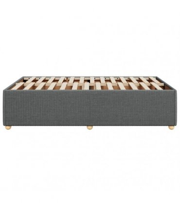 vidaXL Bed Frame without Mattress Dark Grey Double Fabric