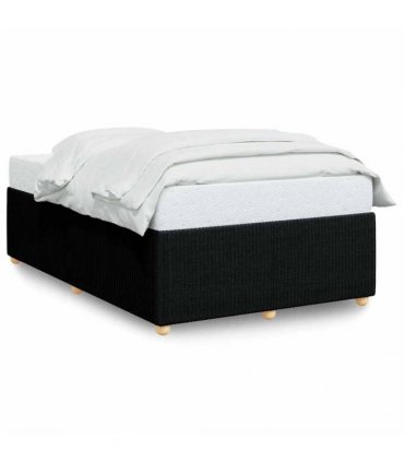 vidaXL Bed Frame without Mattress Black Double Fabric