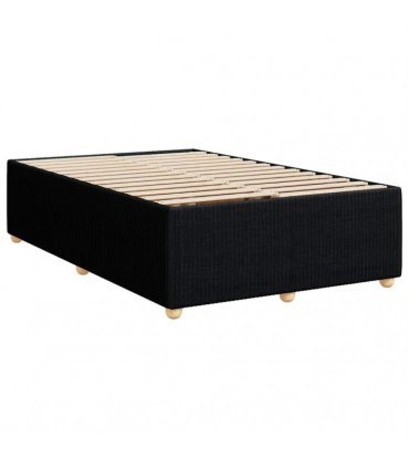 vidaXL Bed Frame without Mattress Black Double Fabric