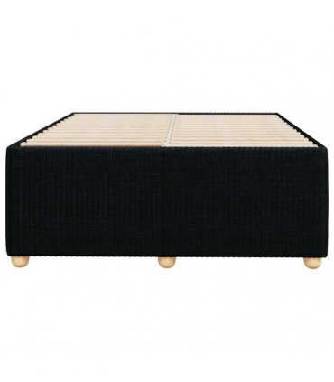 vidaXL Bed Frame without Mattress Black Double Fabric