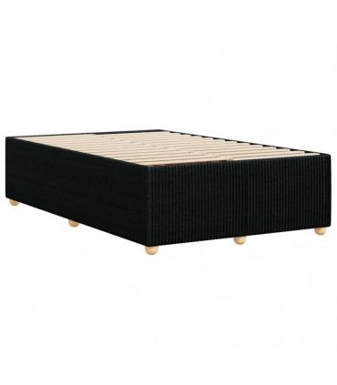 vidaXL Bed Frame without Mattress Black Double Fabric