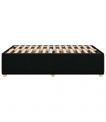 vidaXL Bed Frame without Mattress Black Double Fabric