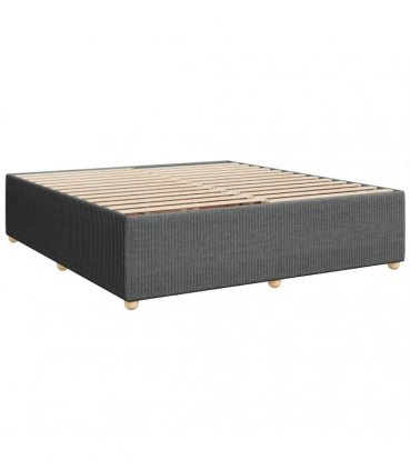 vidaXL Bed Frame without Mattress Dark Grey Super King Fabric