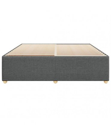 vidaXL Bed Frame without Mattress Dark Grey Super King Fabric