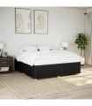 vidaXL Bed Frame without Mattress Black Super King Fabric