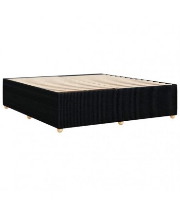 vidaXL Bed Frame without Mattress Black Super King Fabric