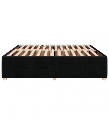 vidaXL Bed Frame without Mattress Black Super King Fabric