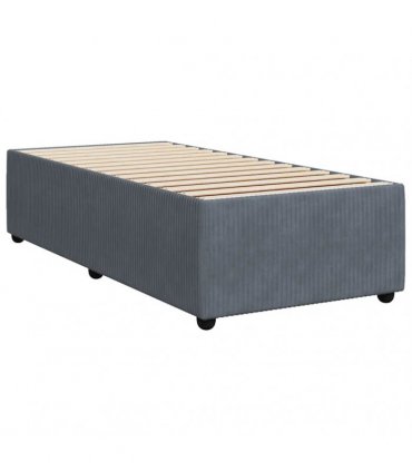 vidaXL Bed Frame without Mattress Dark Grey Single Velvet