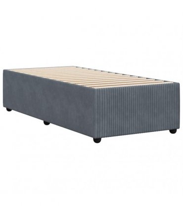 vidaXL Bed Frame without Mattress Dark Grey Single Velvet