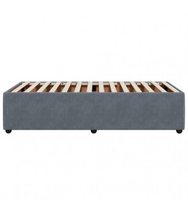 vidaXL Bed Frame without Mattress Dark Grey Single Velvet
