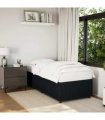 vidaXL Bed Frame without Mattress Black Single Velvet
