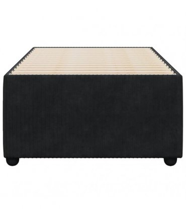 vidaXL Bed Frame without Mattress Black Single Velvet