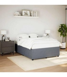 vidaXL Bed Frame without Mattress Dark Grey Double Velvet