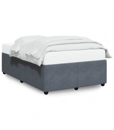 vidaXL Bed Frame without Mattress Dark Grey Double Velvet
