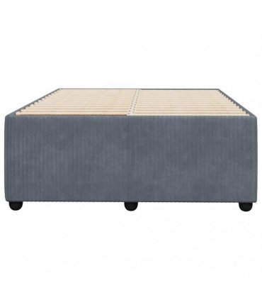 vidaXL Bed Frame without Mattress Dark Grey Double Velvet