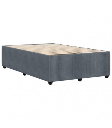 vidaXL Bed Frame without Mattress Dark Grey Double Velvet