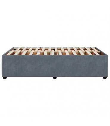 vidaXL Bed Frame without Mattress Dark Grey Double Velvet