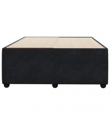 vidaXL Bed Frame without Mattress Black Double Velvet