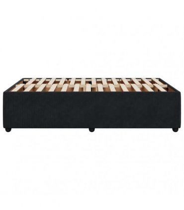 vidaXL Bed Frame without Mattress Black Double Velvet