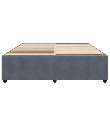 vidaXL Bed Frame without Mattress Dark Grey Super King Velvet