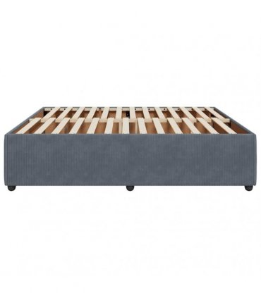 vidaXL Bed Frame without Mattress Dark Grey Super King Velvet