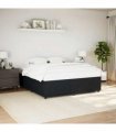 vidaXL Bed Frame without Mattress Black Super King Velvet
