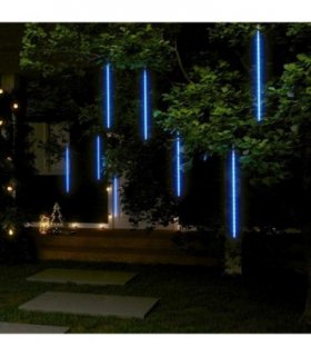 vidaXL Meteor Lights 8 pcs 50 cm Blue 288 LEDs Indoor Outdoor
