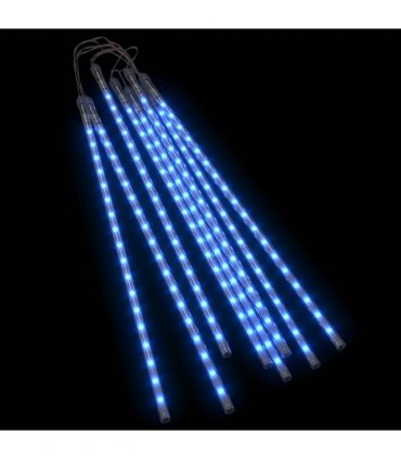 vidaXL Meteor Lights 8 pcs 50 cm Blue 288 LEDs Indoor Outdoor