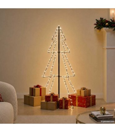 vidaXL Christmas Cone Tree 160 LEDs Indoor and Outdoor 78x120 cm