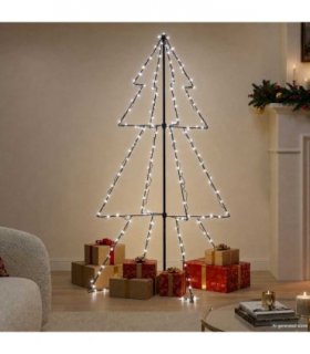 vidaXL Christmas Cone Tree 200 LEDs Indoor and Outdoor 98x150 cm