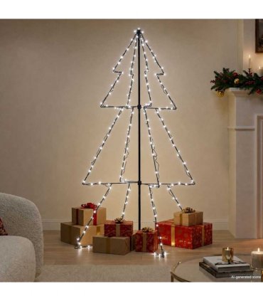 vidaXL Christmas Cone Tree 200 LEDs Indoor and Outdoor 98x150 cm