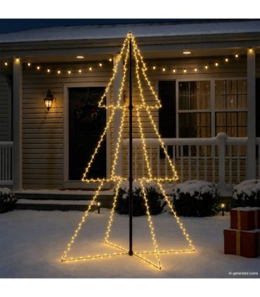 vidaXL Christmas Cone Tree 300 LEDs Indoor and Outdoor 120x220 cm